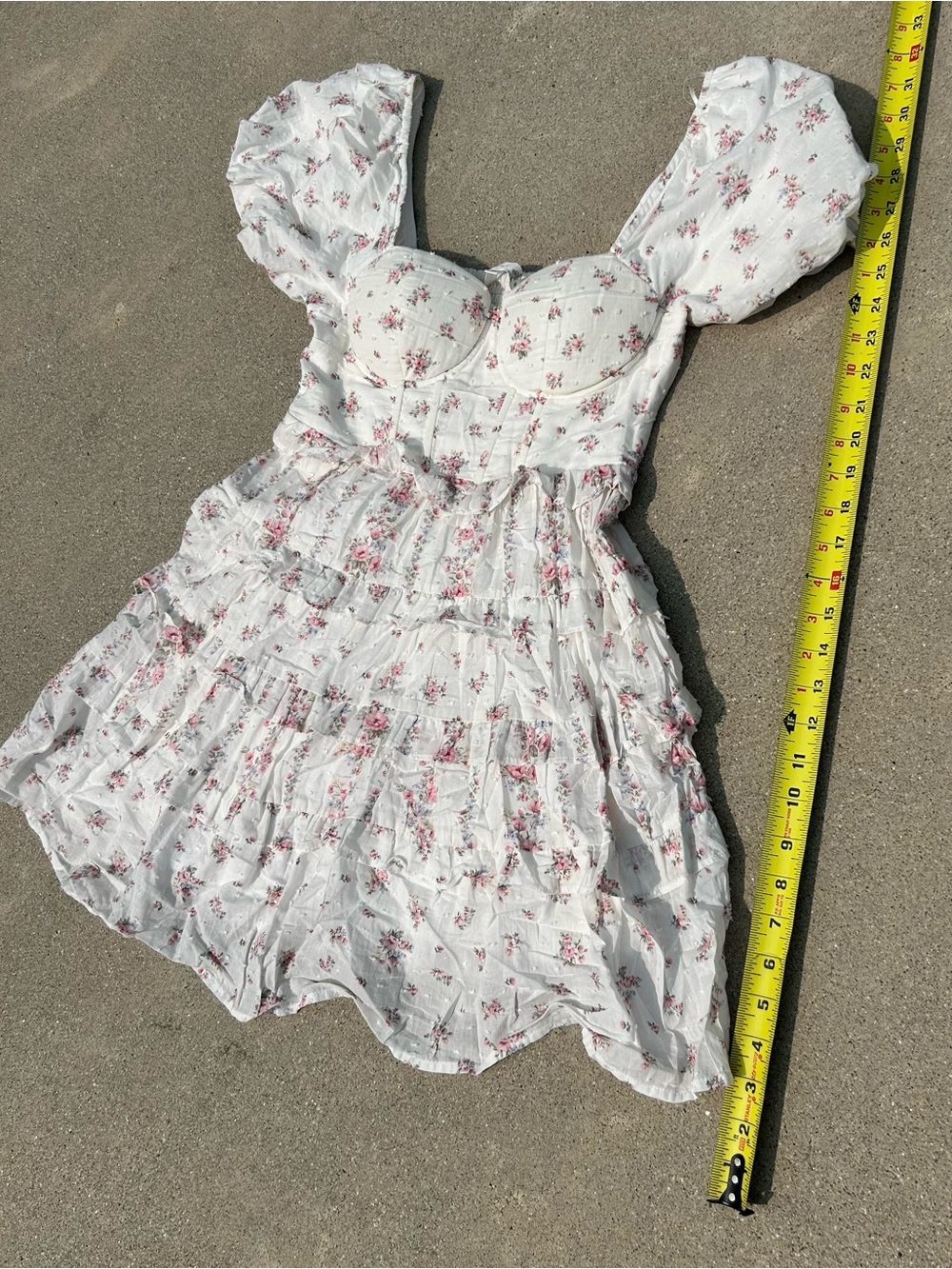 Altar'd State White and Pink Floral Mini Dress - Picture 3 of 5